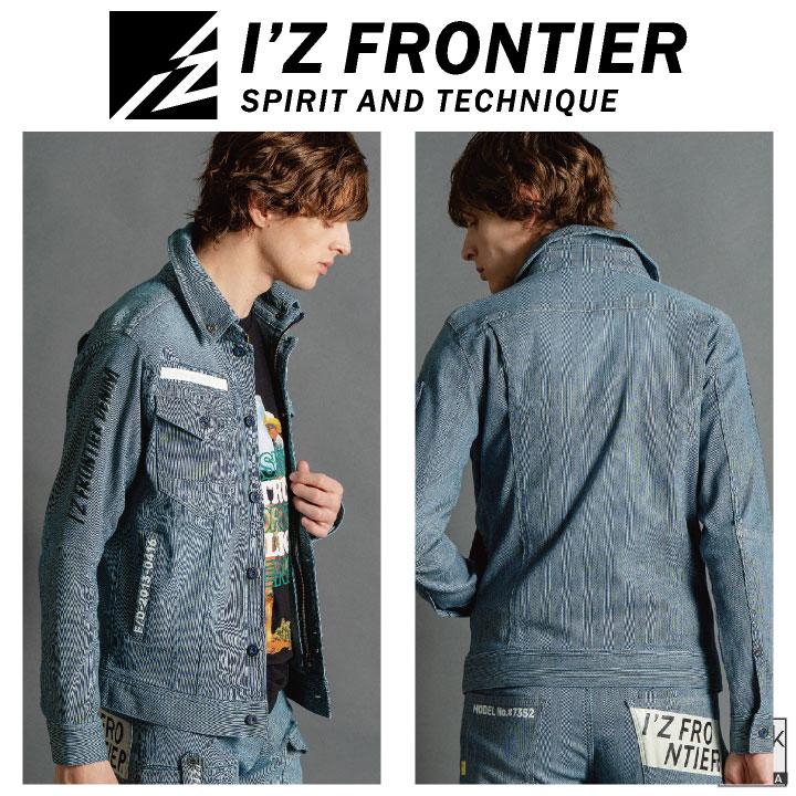 アイズフロンティア デニムジャケット ストレッチデニム Gジャン ジージャン スリム 春夏 秋冬 メンズ レディース 作業着 作業服 カジュアル おしゃれ if-7350 | I'Z FRONTIER | 11