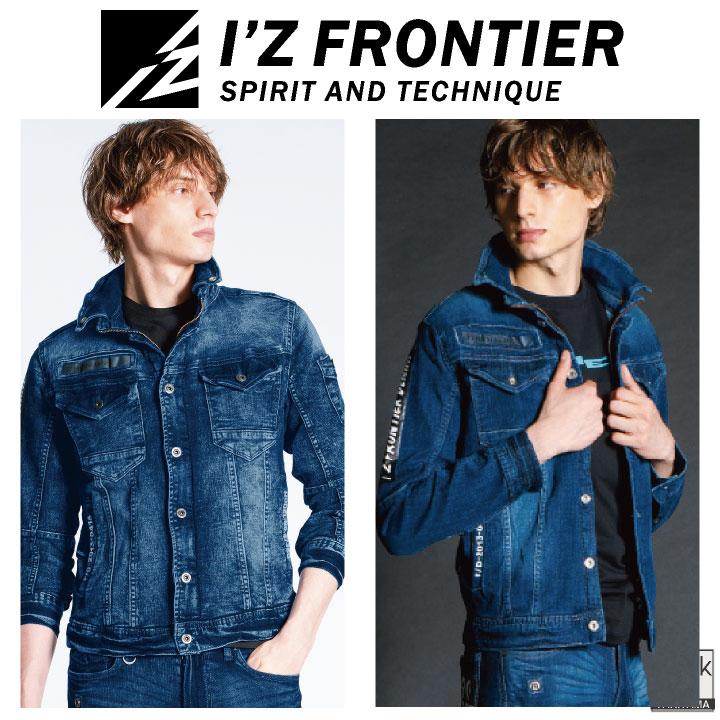 アイズフロンティア デニムジャケット ストレッチデニム Gジャン ジージャン スリム 春夏 秋冬 メンズ レディース 作業着 作業服 カジュアル おしゃれ if-7350 | I'Z FRONTIER | 12
