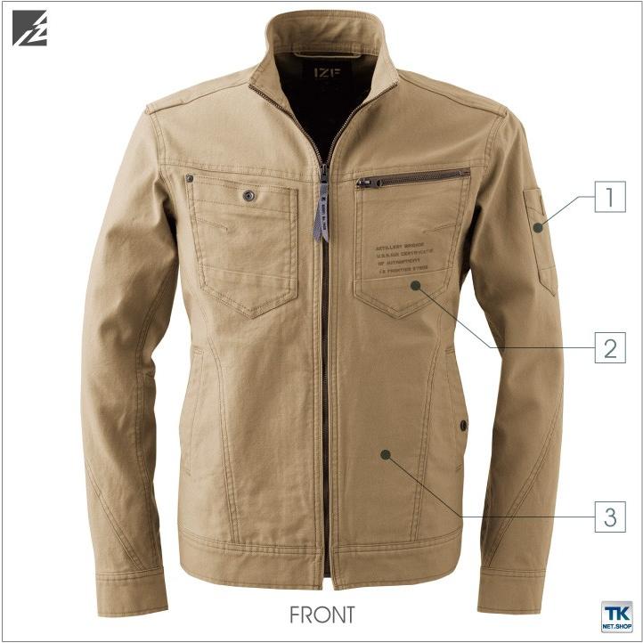 ストレッチ3Dツイルワークジャケット 作業ブルゾン 長袖 ジャケット アイズフロンティア 作業服 作業着 作業ジャンパー 春夏 秋冬 I'Z FRONTIER if-7908 | I'Z FRONTIER | 06