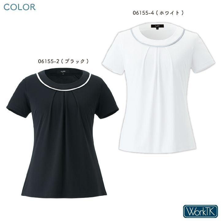 アンジョア 半袖カットソー 春夏 レディース 軽量 透けにくい ストレッチ 仕事服 オフィス 事務 おしゃれ enjoie (ネコポス) jo-06155 |  | 05