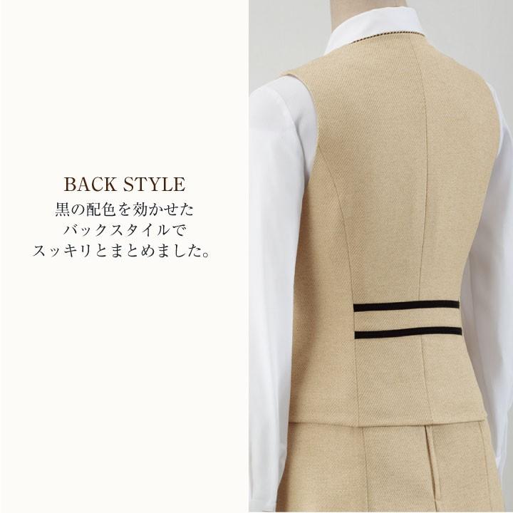 ベスト レディース アンジョア ベージュ 事務服 制服 ジレ 仕事服 受付 接客業 ホテル 美術館 enjoie jo-11520 | ジョア | 05
