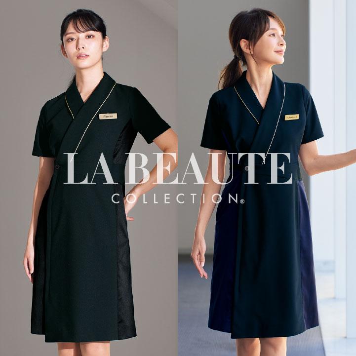 アンジョア ワンピース 前ファスナータイプ 半袖 膝丈 レディース ストレッチ 仕事服 医療 クリニック メディカル 受付 美容 enjoie jo-62102 |  | 09