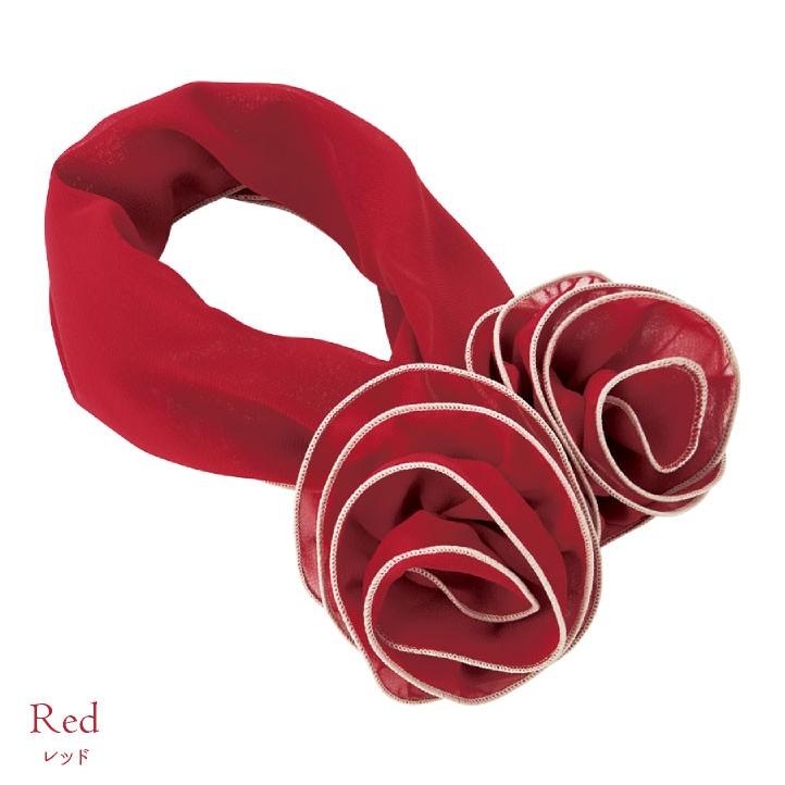 スカーフ コサージュ付き 花 アンジョア 事務服 オフィス 美容 医療 受付 クリニック 接客 サービス レディース 飾り ワンタッチ 華やか 清楚 enjoie jo-op148 | ジョア | 05