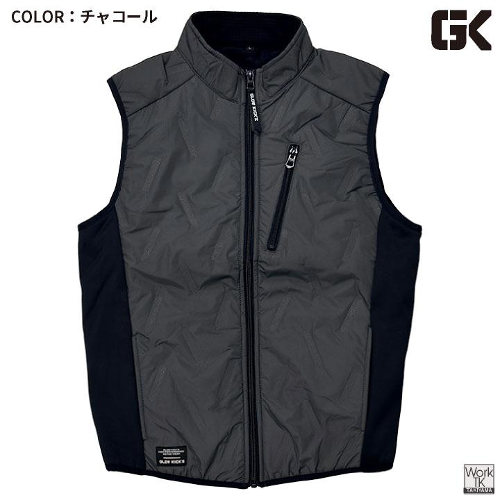 ケイゾック 暖かい 中綿 ベスト インナーベスト ストレッチ 保温 撥水