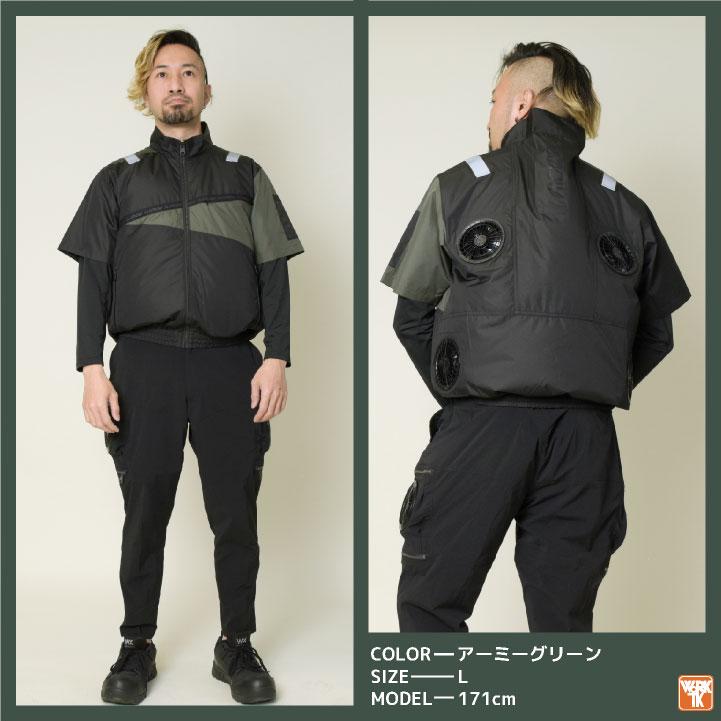 2025年新作) 4ツ穴 半袖 フルセット KS60 ファンバッテリー 4ファン