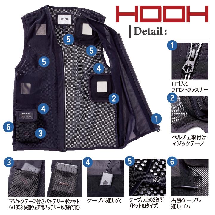 HOOH（鳳皇） 村上被服 ペルチェ ベスト フルセット 春夏 秋冬 電動