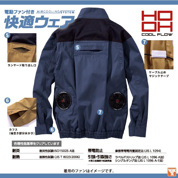2026年新作) 19V HOOH フルセット 空調作業服 ファン バッテリー