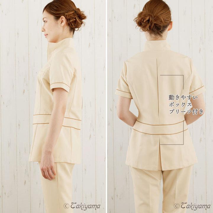 シロタコーポレーション レディースジャケット 透け防止 ストレッチ エステ ネイル クリニック 受付 医療系 制服 シロタ 半袖 sc-e3096 | ブランド登録なし | 12