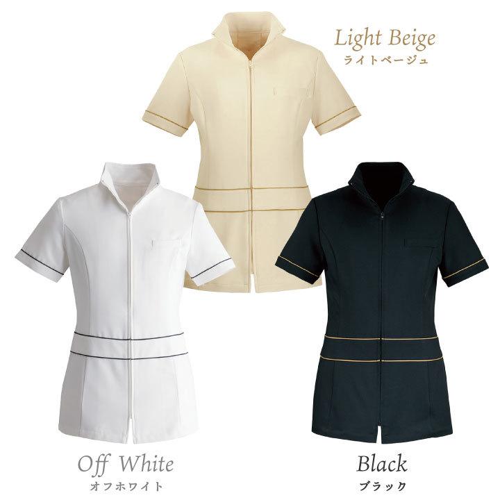 シロタコーポレーション レディースジャケット 透け防止 ストレッチ エステ ネイル クリニック 受付 医療系 制服 シロタ 半袖 sc-e3096 | ブランド登録なし | 08