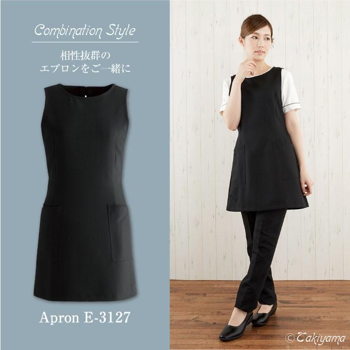 シロタコーポレーション チュニック ホワイト ブラック 透け防止 ストレッチ エステ ネイル クリニック 受付 医療系 制服 シロタ 半袖 sc-e3114 | ブランド登録なし | 16