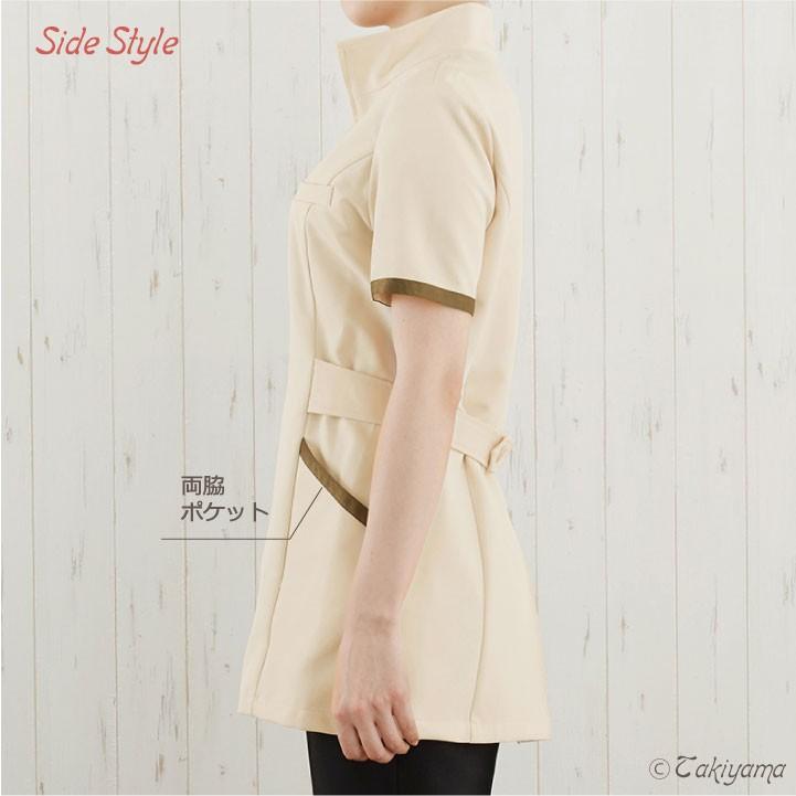 シロタコーポレーション レディースジャケット 透け防止 ストレッチ エステ ネイル クリニック 受付 医療系 制服 シロタ 半袖 sc-e3125 | ブランド登録なし | 11