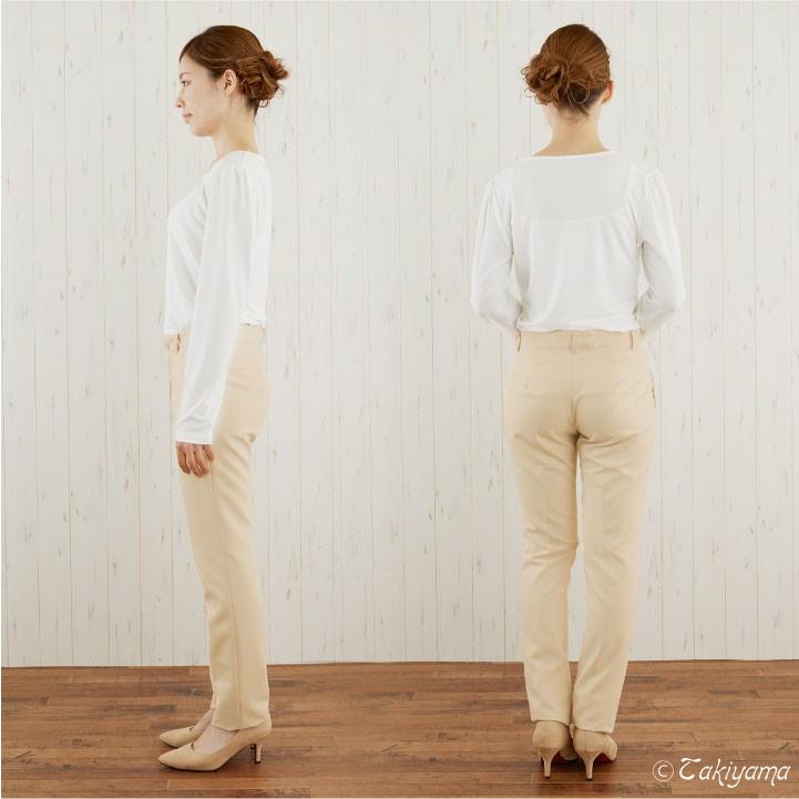 シロタコーポレーション ストレッチパンツ ストレート ライトベージュ ブラック 透け防止 エステ ネイル 美容部員 サロンスタッフ 受付 医療系 シロタ sc-e3131 | ブランド登録なし | 05