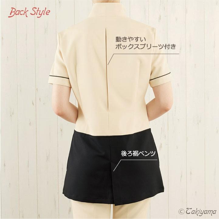 シロタコーポレーション レディースジャケット 透け防止 ストレッチ ボックスプリーツ エステ ネイル クリニック 受付 医療系 制服 シロタ 半袖 sc-e3132 | ブランド登録なし | 12