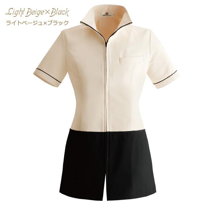 シロタコーポレーション レディースジャケット 透け防止 ストレッチ ボックスプリーツ エステ ネイル クリニック 受付 医療系 制服 シロタ 半袖 sc-e3132 | ブランド登録なし | 07