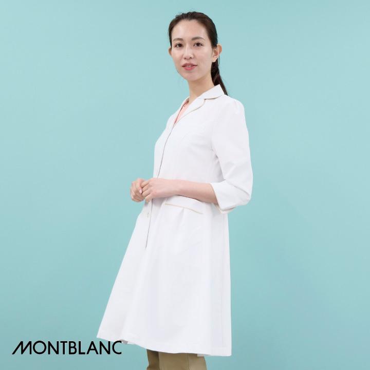 EN121-11 住商モンブラン EN女医会 ドクターコート 女性 レディース 7分袖 上品 シングル ストレスフリー 医療用 白衣 医師 病院 研究 実験衣 薬剤師 sm-en121 |  | 08