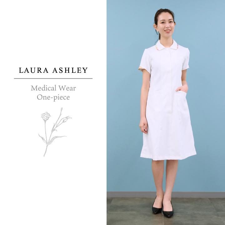 LAURA ASHLEY ナース服 ワンピース 半袖 M LAURA ASHLEY ローラアシュレイ ナースワンピース レディース