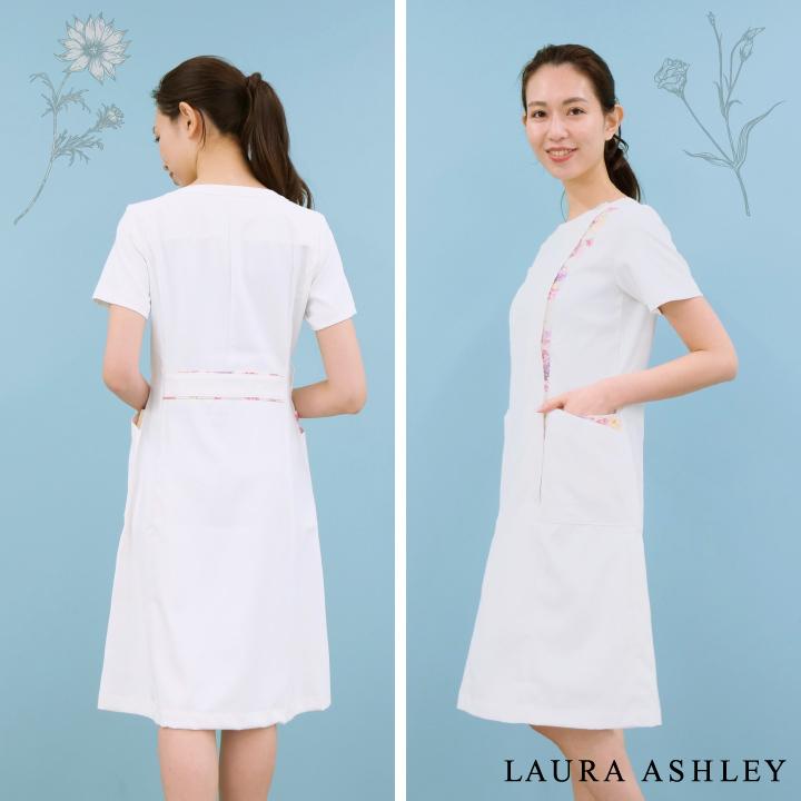 LAURA ASHLEY ナース服 ワンピース 半袖 M ローラ アシュレイ レディスナースワンピース半袖[住商