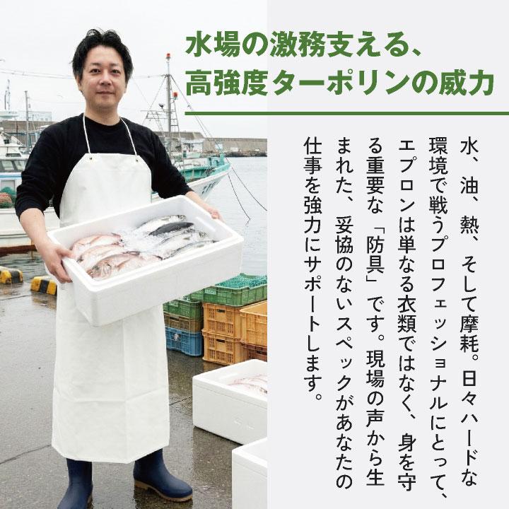 ターポリン胸付エプロン 防水 耐水 耐久 耐熱 塩化ビニール 厚手 丈夫 撥水 水産 厨房 食品加工 ラーメン屋 農作業 業務用 給食センター  (ネコポス) sn-sf31 |  | 01