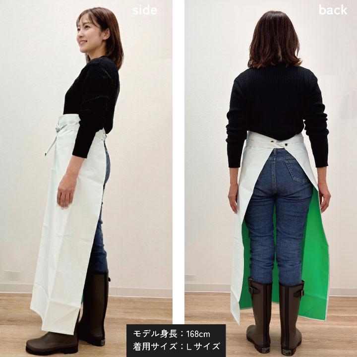 ターポリン腰下 エプロン プロ仕様 防水 耐水 耐久 耐熱 塩化ビニール 厚手 丈夫 水産 厨房 食品加工 農作業 洗車 業務用 給食センター(ネコポス) sn-sf32 | ブランド登録なし | 09
