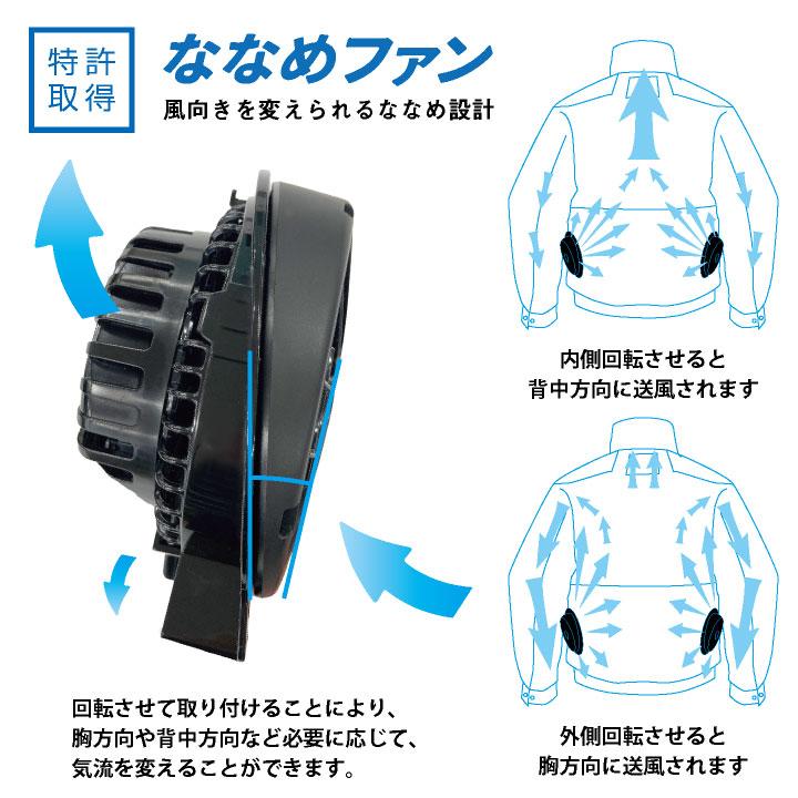 プラズマクラスター搭載空調服用ファン 楽天市場】プラズマクラスター技術搭載ファンセット 24V ななめ