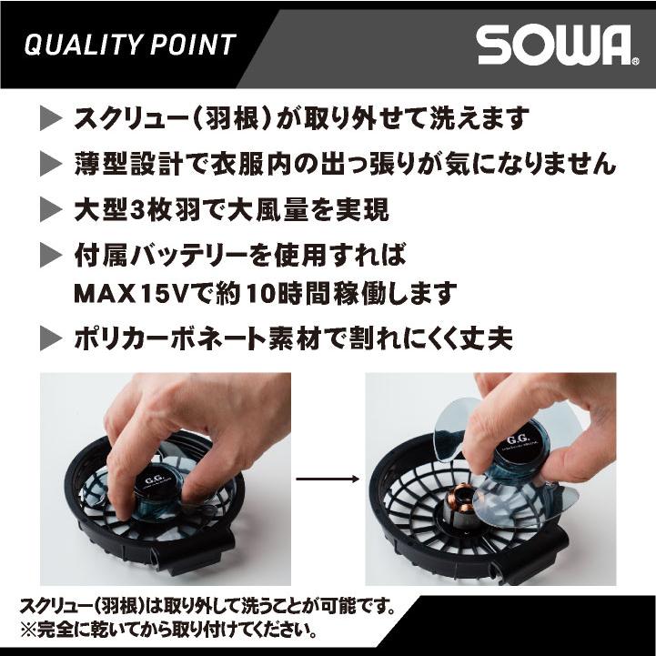 新品、未使用　ソーワ　ハイパワー　ファンセット　バッテリーセット　空調服　作業服 ファン付き作業着 SOWA 桑和 EF用ベスト・ファン・20Vバッテリー