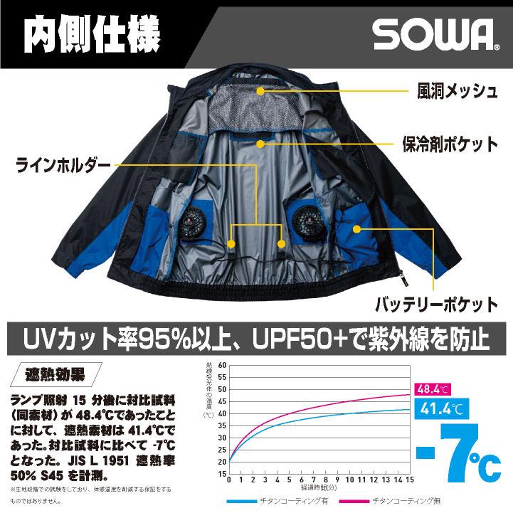 SOWA（ソーワ） 長袖空調作業服フルセット 春夏 メンズ レディース 遮