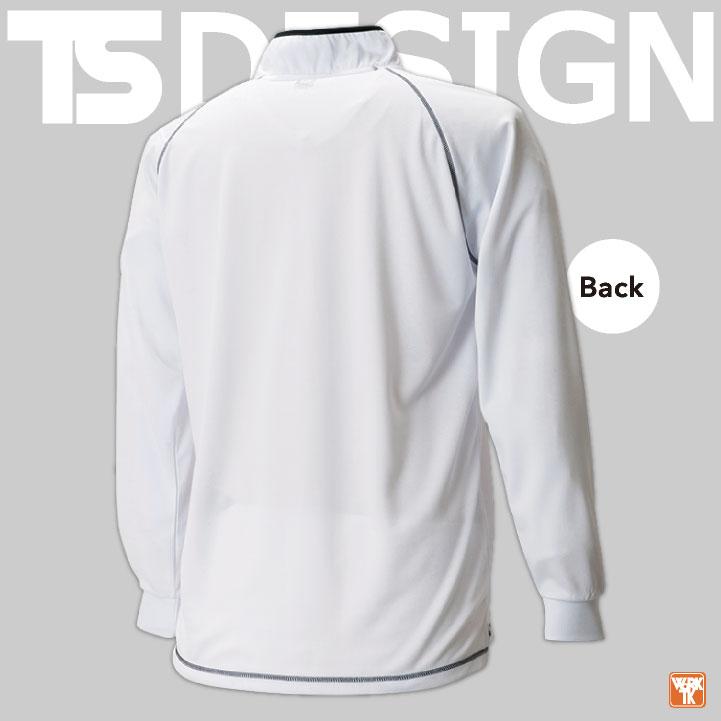 TS DESIGN ドライ 長袖 ジップアップ シャツ 吸汗速乾 春夏 秋冬 作業着 作業服 おしゃれ カジュアル スポーツ メンズ レディース 藤和 (ネコポス) tw-3025 | TS DESIGN | 05