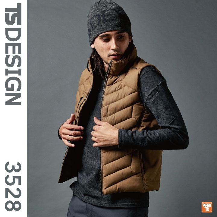 TS DESIGN 秋冬 防寒 ベスト 超軽量 作業着 アウトドア カジュアル