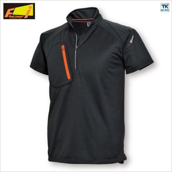 TS DESIGN 半袖ハーフジップシャツ スポーツウェア FLASH IMPACT 消臭・吸汗速乾 半袖シャツ 春夏 tw-5015 | TS DESIGN | 02
