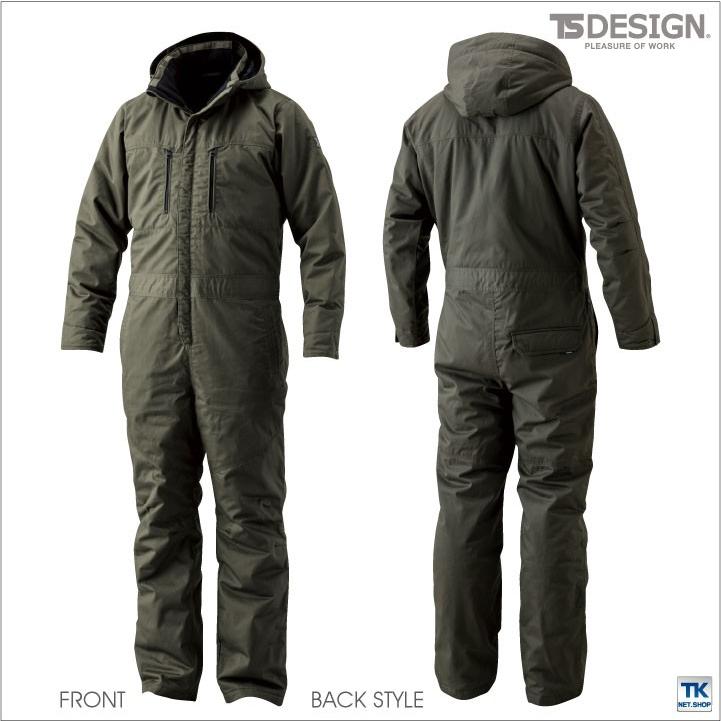 TS DESIGN 長袖防寒つなぎ 秋冬 防寒着 防寒つなぎ ライトウォームオーバーオール 綿100％ 防寒服 Winter Clothes つなぎ 作業着 メンズ レディース tw-5120 | ブランド登録なし | 02