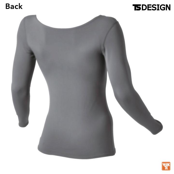 TS DESIGN レディース防寒長袖インナー 秋冬 防寒着 防寒 レディース インナー ストレッチ 作業着 インナーシャツ スポーツ 長袖 ネコポス tw-80152 | TS DESIGN | 03