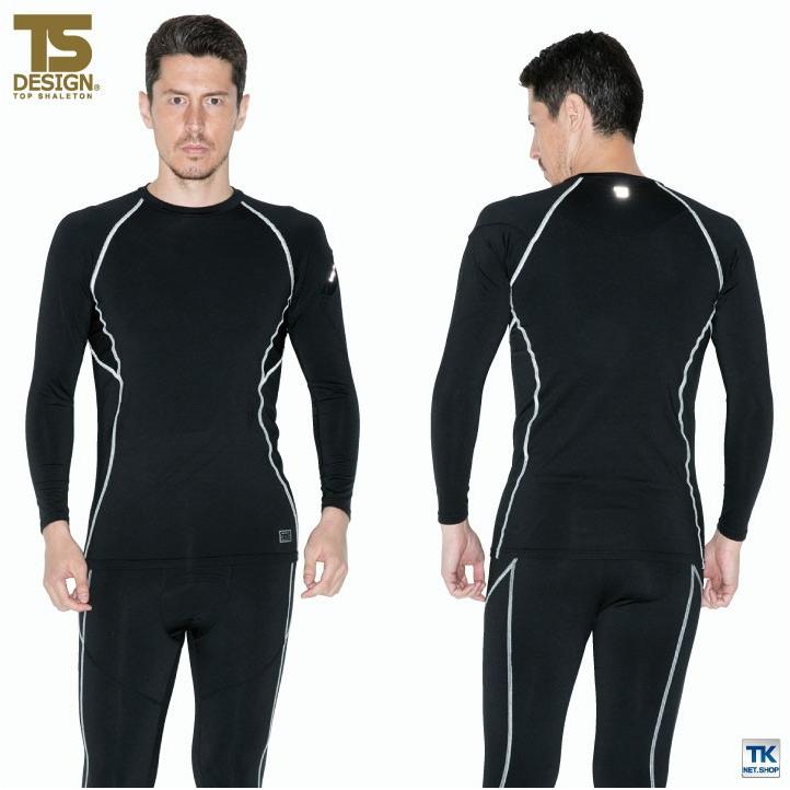 TS DESIGN ロングスリーブシャツ アンダーシャツ インナーシャツ 長袖 スポーツインナー 保温 ストレッチ 吸汗 速乾 メンズ 秋冬 ネコポス tw-82251 | TS DESIGN | 02