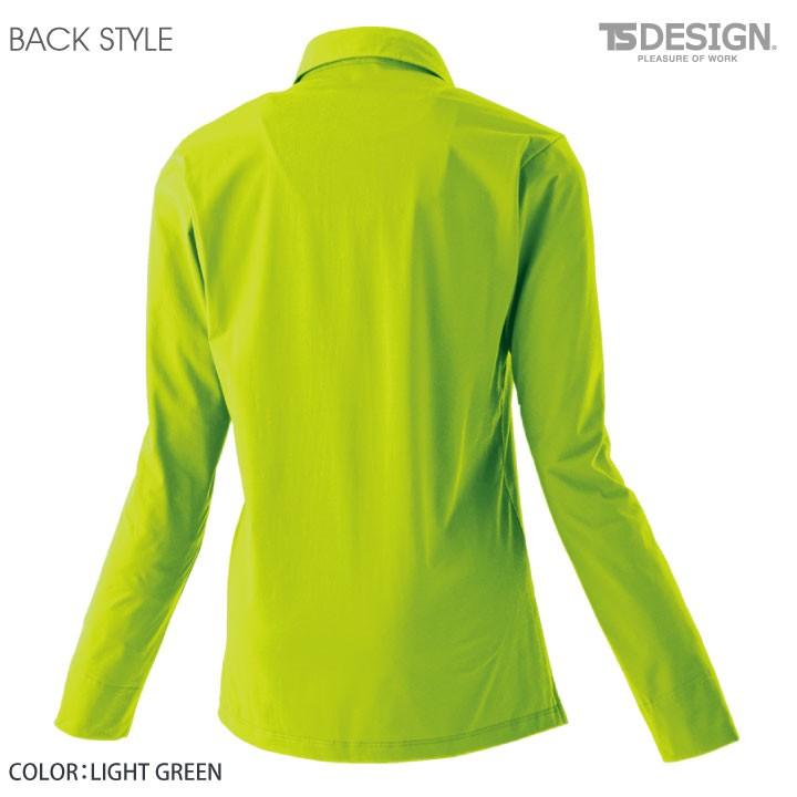 TS DESIGN 4D レディースロングポロシャツ 作業服 作業着 長袖ポロシャツ ストレッチ 吸汗速乾 形状安定 帯電防止 レディース 春夏 秋冬 tw-91051 | ブランド登録なし | 07