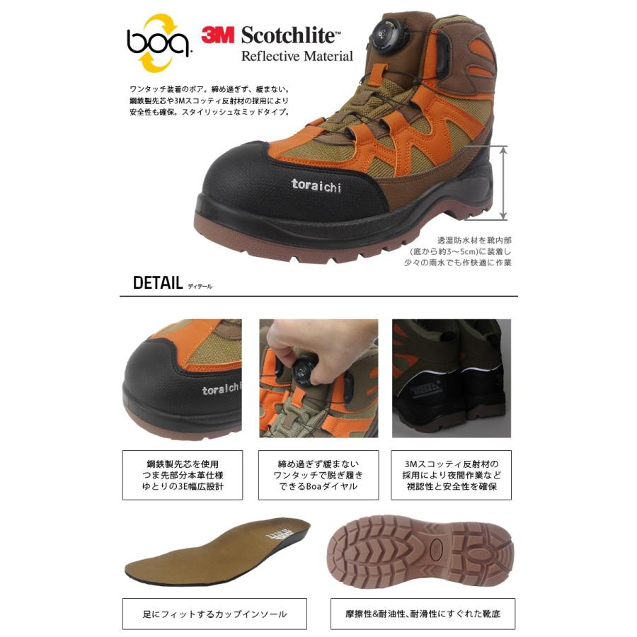 安全第 安全靴 作業靴 セーフティシューズ 寅壱 0197-965 ハイカット