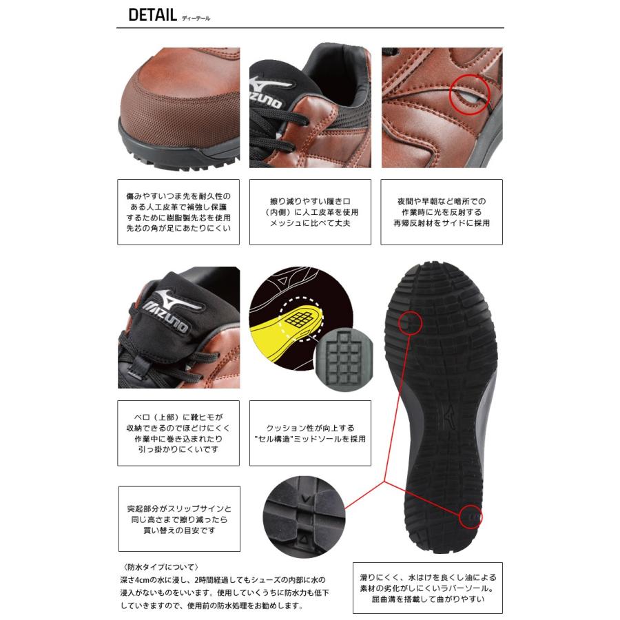 MIZUNO 安全靴 JSAA ミズノ MIZUNO ミズノ 安全靴 BOA ダイヤル式 ローカット F1GA2413