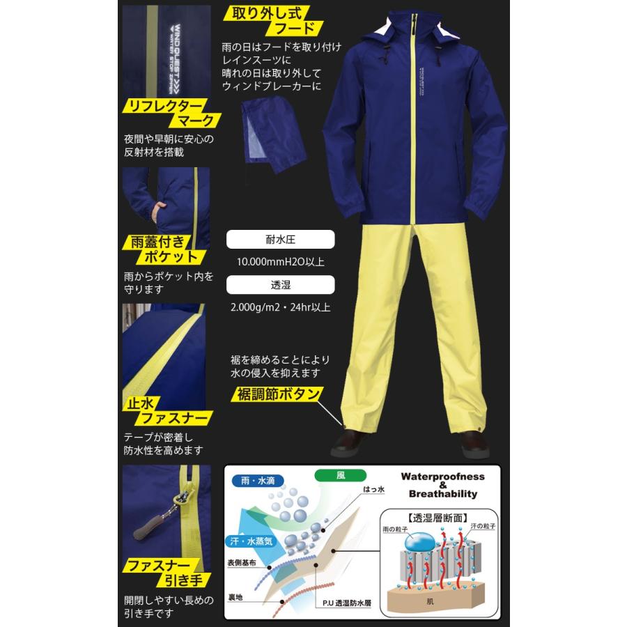 優良配送】 在庫限り 弘進ゴム 合羽 カッパ レインウェア H0450 男女