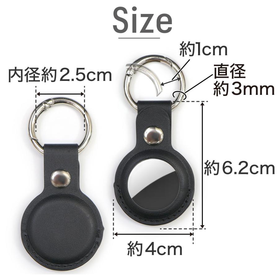 CASETiFY AirTag用 キーホルダー ブラック きらきらぷんぷん丸 AirTag用 ケース レザー 【ブラック】 黒 エアタグ