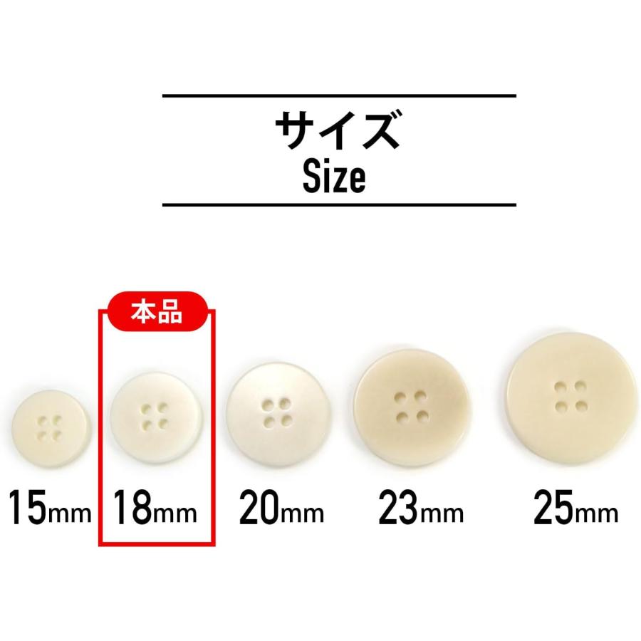 きらきらぷんぷん丸 ナットボタン 四つ穴ボタン 白 フチ無し フラット