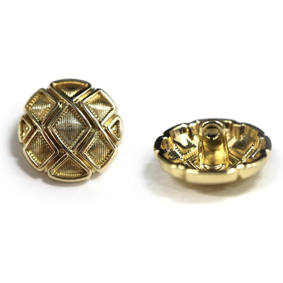 メタルボタン 網目模様 ゴールド 金 スーツ 8個入り【20mm】 コート ジャケット ブレザー フロント 袖口 B-120 | きらきらぷんぷん丸