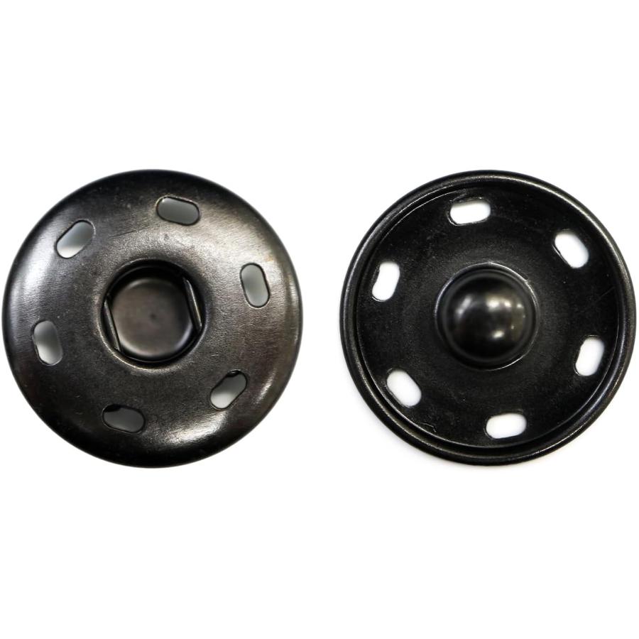 きらきらぷんぷん丸 スナップボタン ブラック 21mm 10組入り 縫い付け