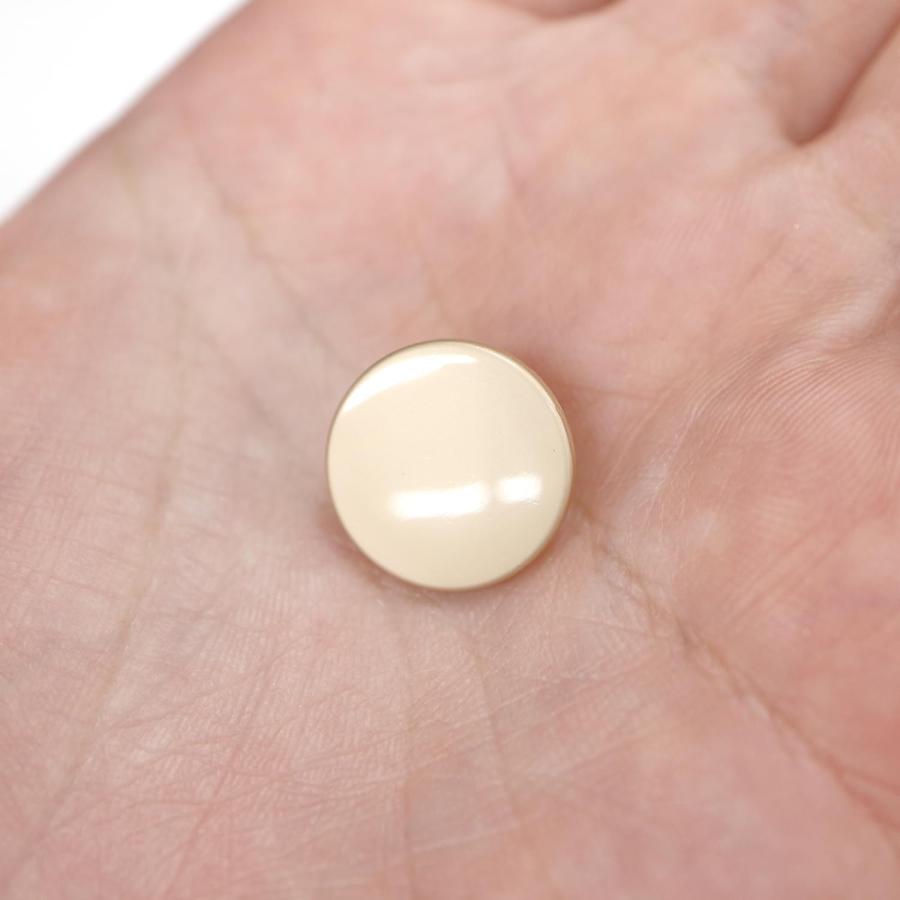 メタルボタン フラット 【ゴールド ツヤなし】 金 ビジュー 飾り 縫製 袖口 15個入り 【15mm】 きらきらぷんぷん丸 B-146 | きらきらぷんぷん丸 | 06