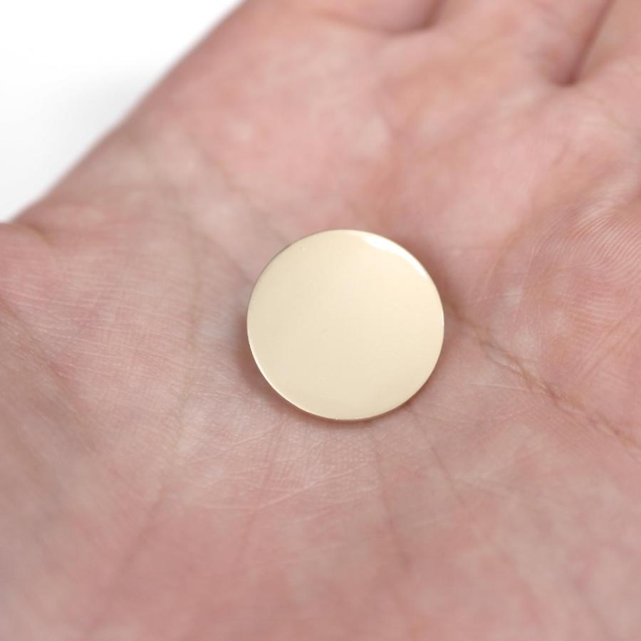 メタルボタン フラット 【ゴールド ツヤなし】 金 ビジュー 飾り 縫製 袖口 10個入り 【18mm】 きらきらぷんぷん丸 B-147 | きらきらぷんぷん丸 | 06