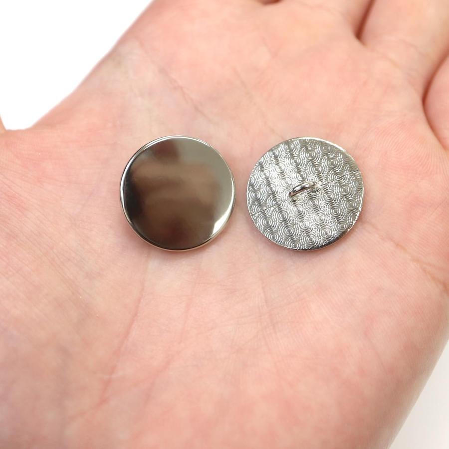 きらきらぷんぷん丸 メタルボタン フラット 【シルバー 鏡面仕上げ】 銀 ビジュー 飾り 縫製 袖口 10個入り 【20mm】 B-293 :  あんしんや - 通販 - Yahoo!ショッピング