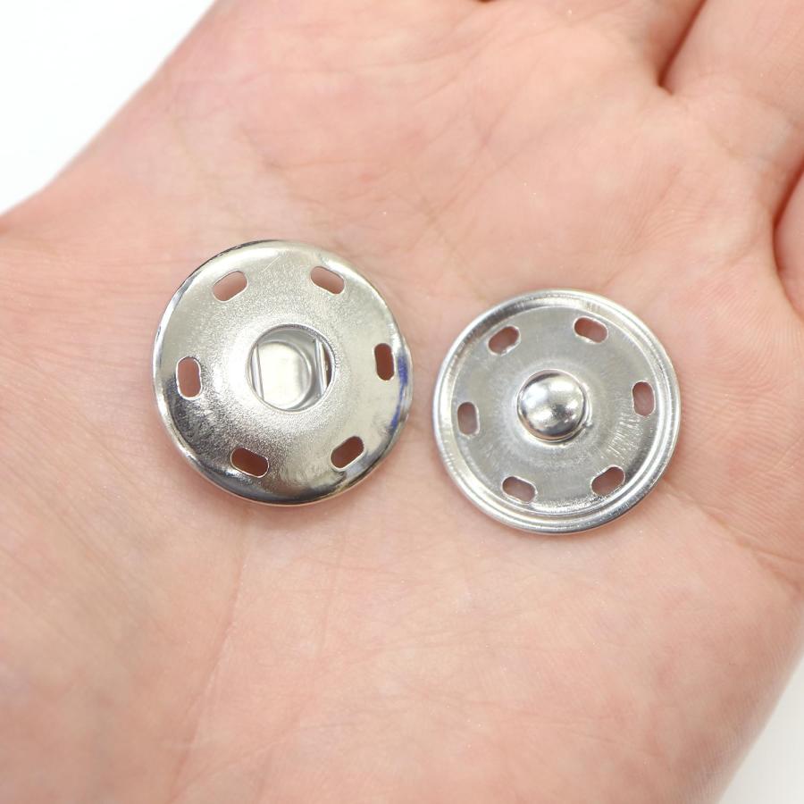きらきらぷんぷん丸 スナップボタン シルバー 23mm 10組入り 縫い付け