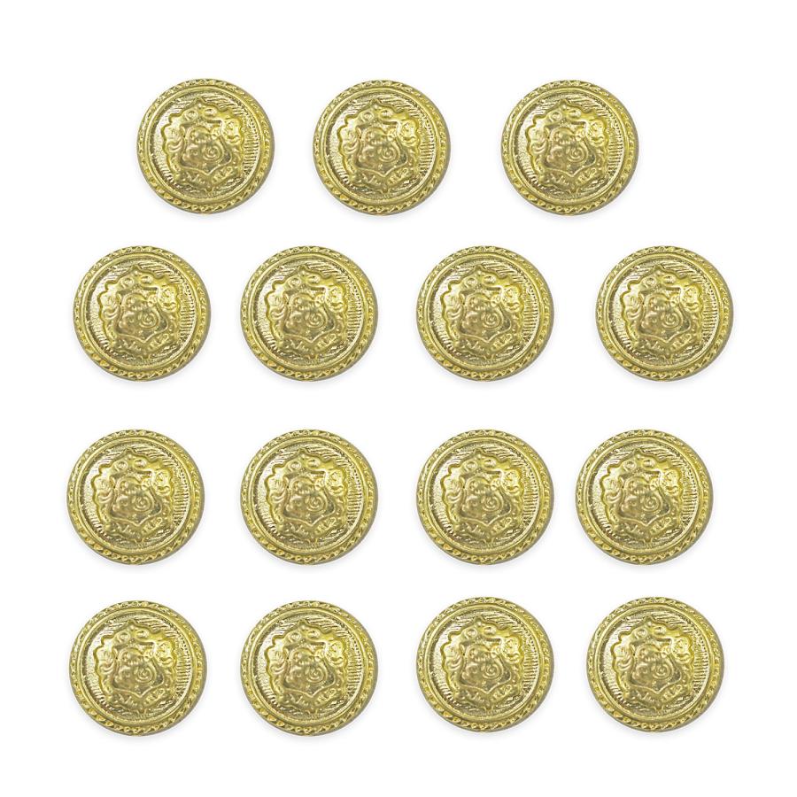 マークアンドロナ　金ボタン　プレイスーツ きらきらぷんぷん丸 ブレザーボタン 軽量 【ゴールド】 金 足つき