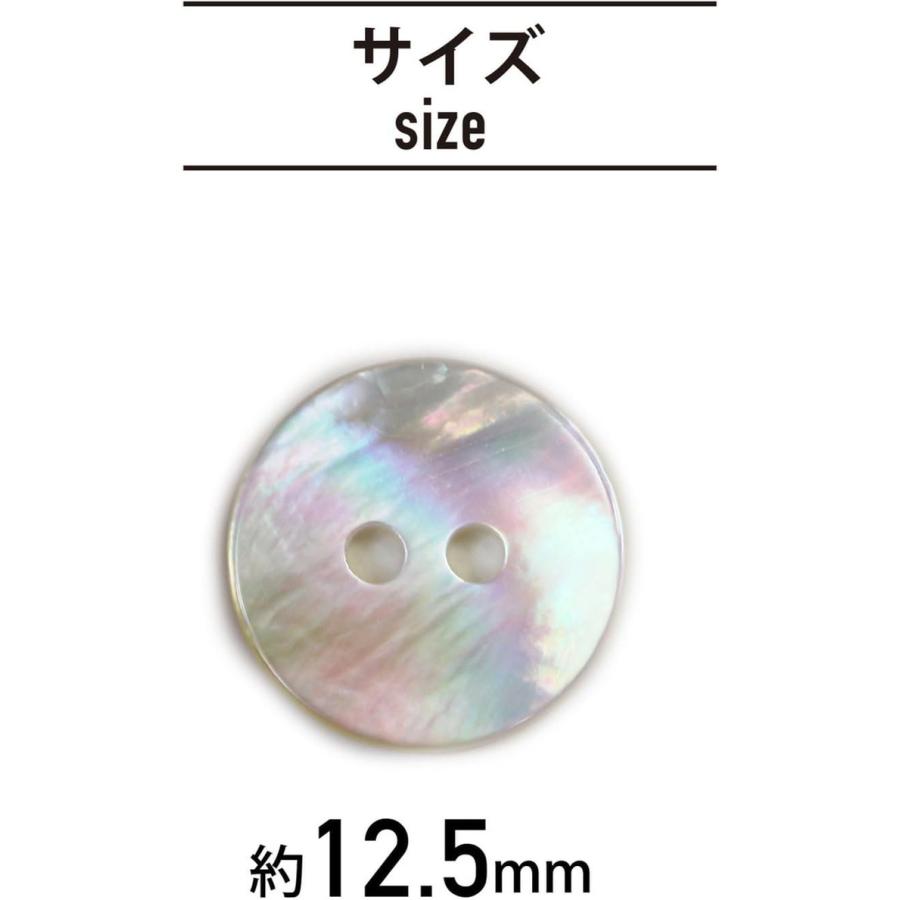 きらきらぷんぷん丸 白蝶貝 二つ穴ボタン シェルボタン 貝ボタン 貝製