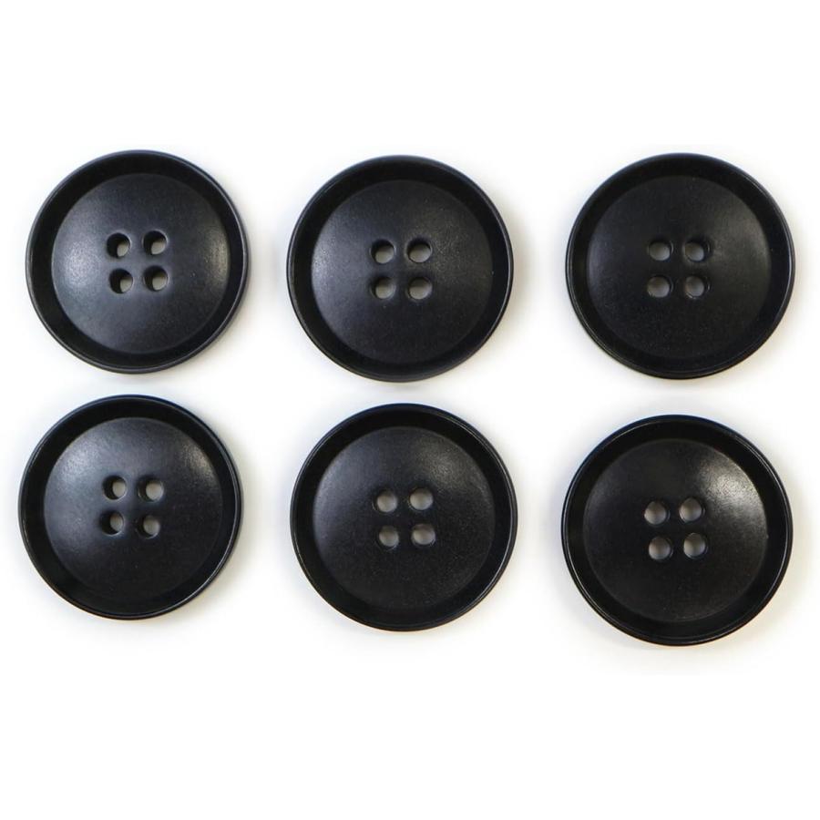 きらきらぷんぷん丸 ナットボタン 四つ穴ボタン 【ブラック】 黒 フチ