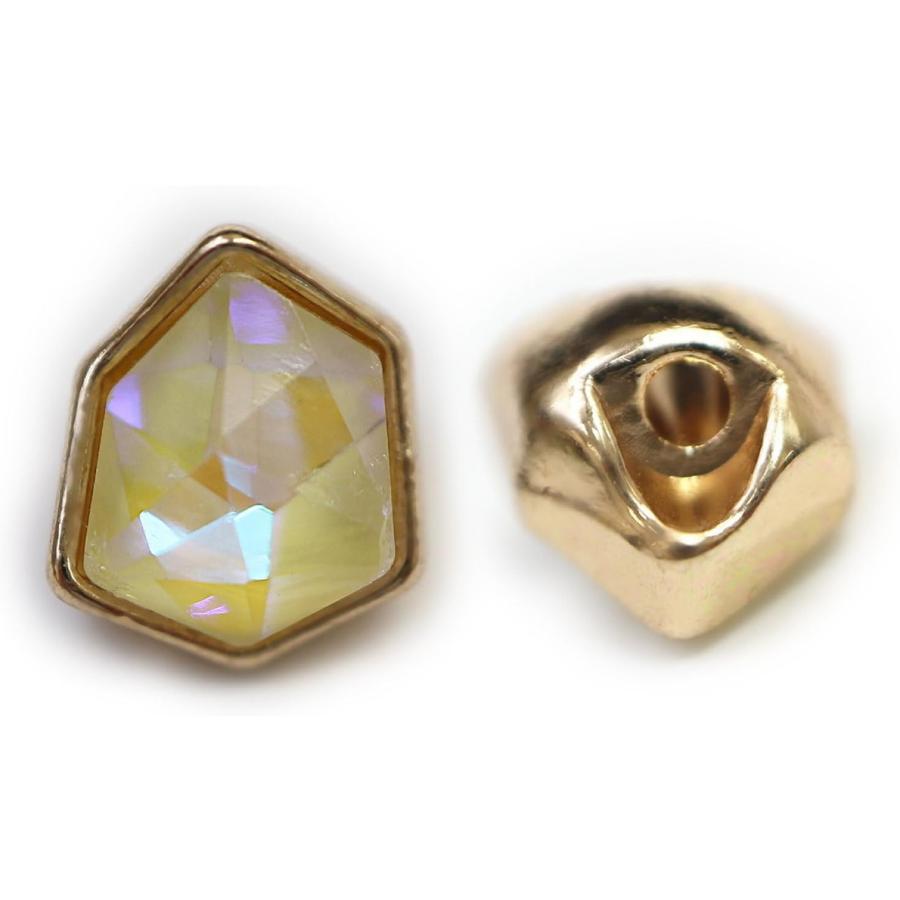 きらきらぷんぷん丸 ラインストーンボタン 変形 六角形 【ペール