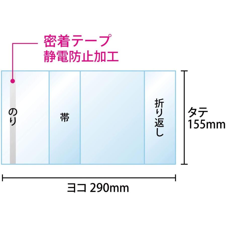 透明ブックカバー 日本製 コミック侍 文庫本用_100枚｜workupstore｜02