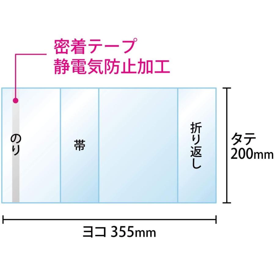 透明ブックカバー UVカット 日本製 コミック侍 ハードカバー用_50枚｜workupstore｜02